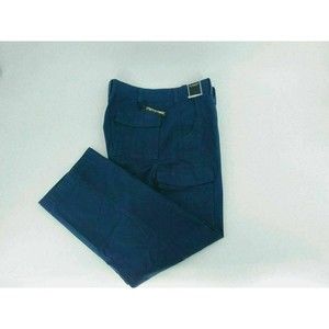 ROUNDTREE &YORKE CARGO PANTS MENS SIZE 40X30 STRETCH BLUE COLOR ZIP FLY NWT